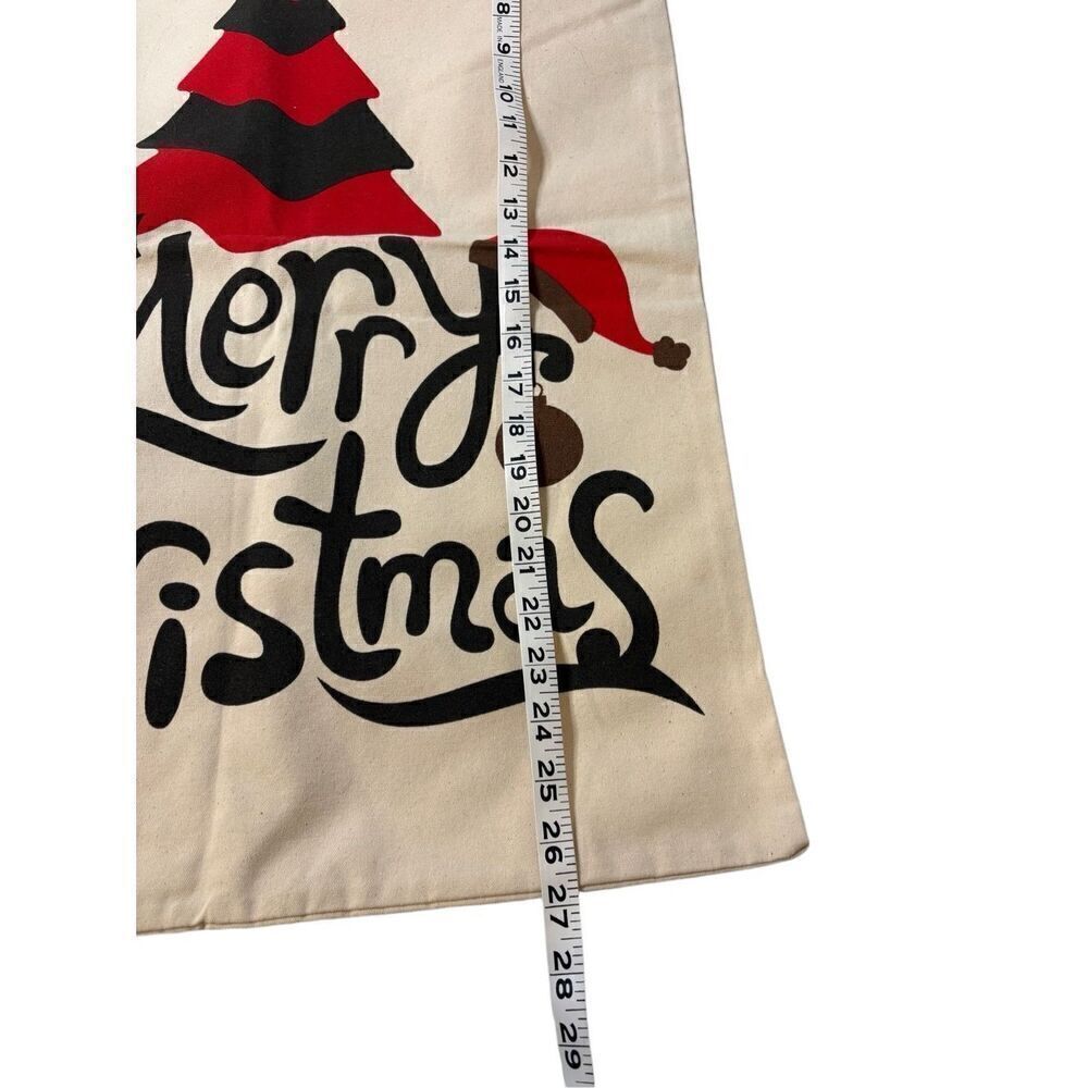 NWOT large canvas Christmas Santa sack with drawstring. - Picture 3 of 5